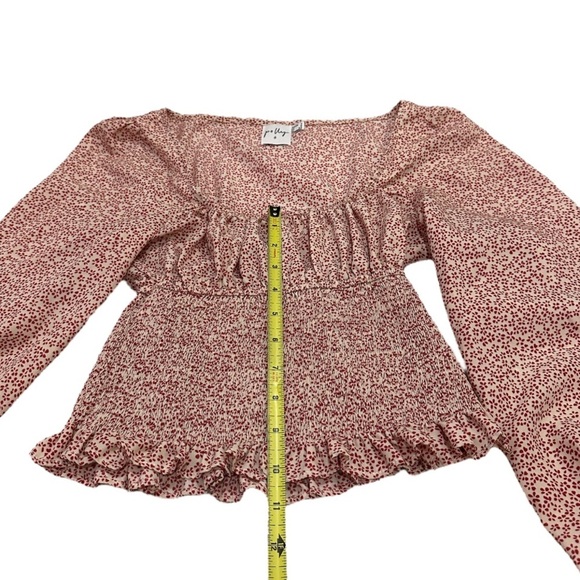 Princess Polly Puff Sleeve Floral Smocked Square Neck Blouse Size 0 - Picture 5 of 7
